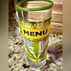 Amsterdam Menu Shot Glass - Green and Yellow